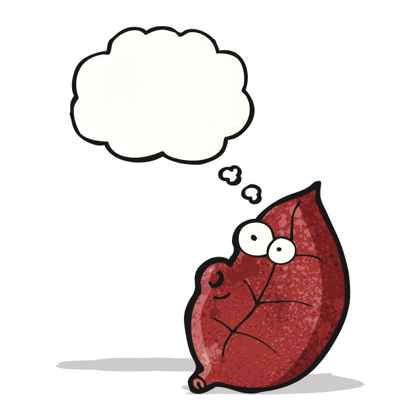 带脸的卡通叶子图片下载