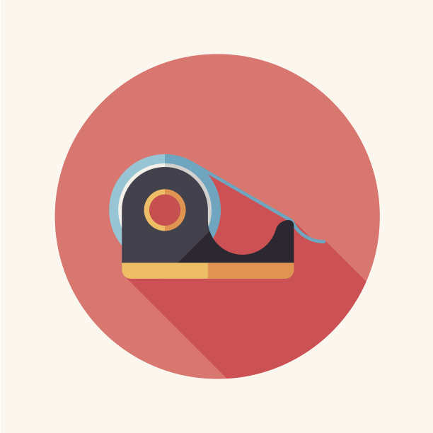 胶带平带长影图标，eps10图片下载