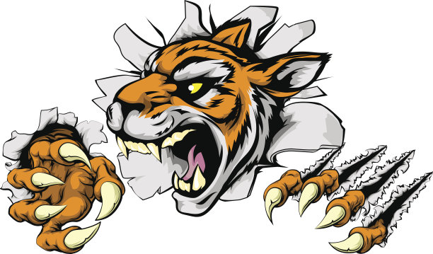 愤怒的老虎体育吉祥物图片下载