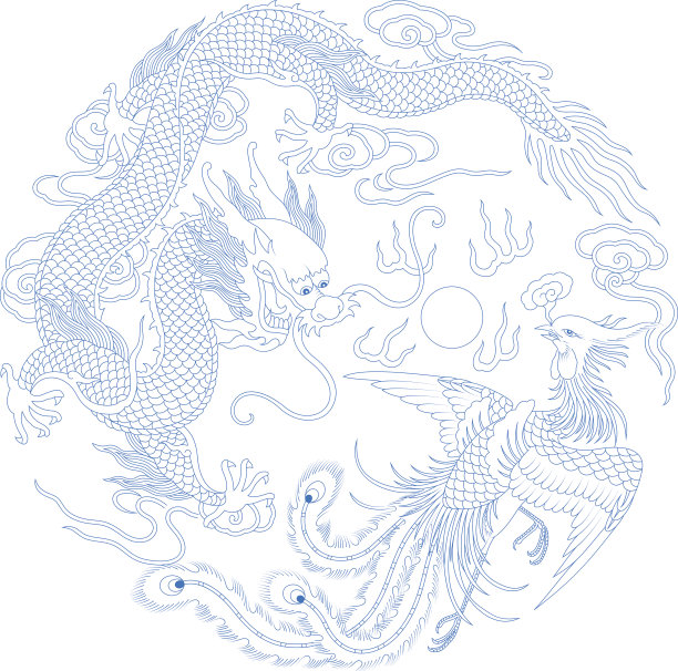 中国传统图案(龙凤)素材图片
