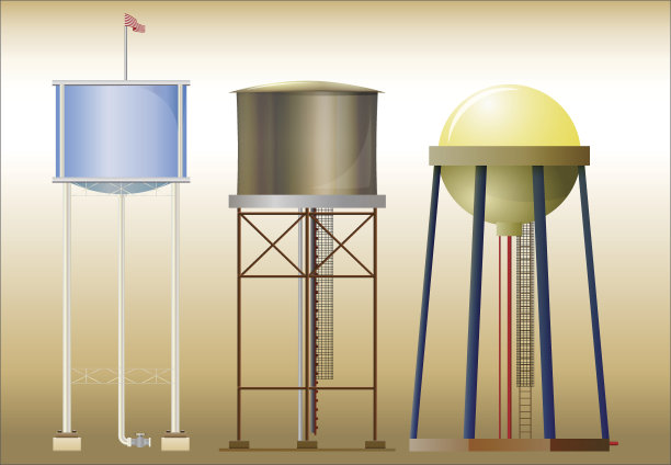 三个水塔图片下载