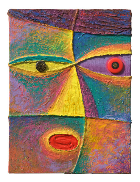 脸9_2004_丙烯在画布上图片下载