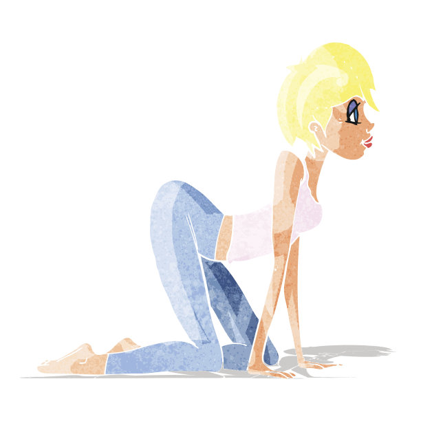 卡通性感女人在四图片下载