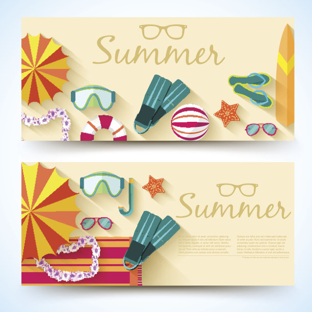 抽象装饰水平banner概念图片下载