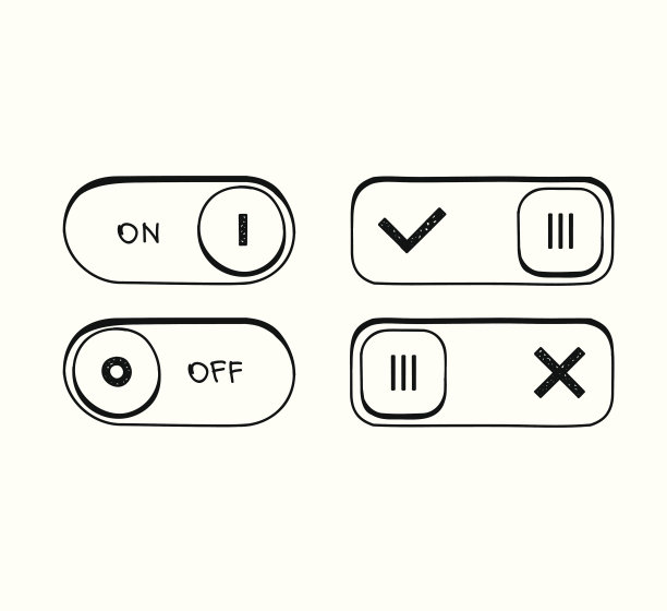 手动绘制涂鸦草图拨动开关开关位置。图片下载