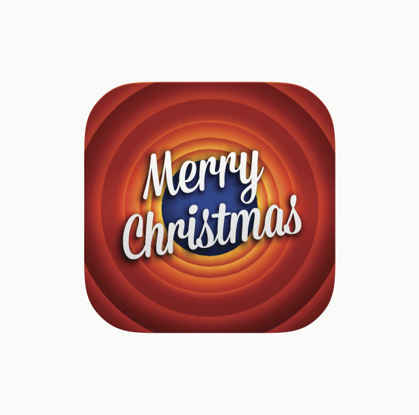 圣诞快乐应用程序图标模板图片下载