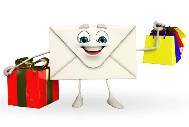 邮件字符与购物袋图片下载