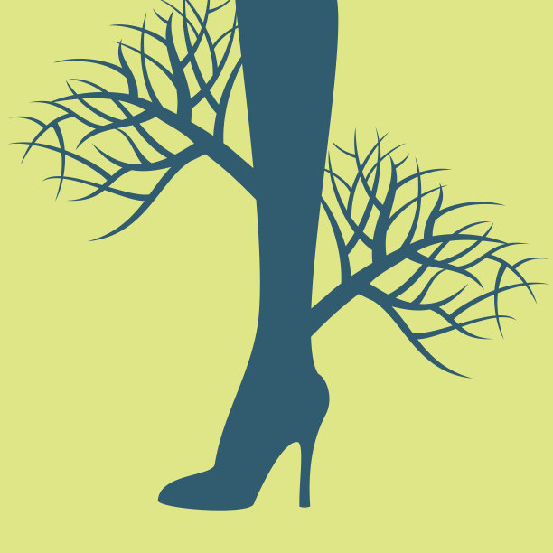 美丽女人的腿与自然的概念图片下载