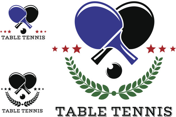 一套乒乓球标志图片下载