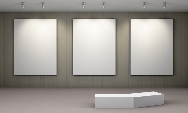艺术画廊的空白海报图片下载