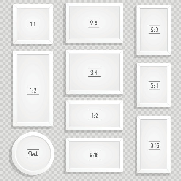 背景上的一组照片或相框。图片下载