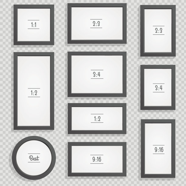 背景经过检查的一组照片或相框。图片下载
