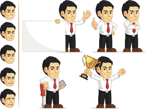 办公室职员定制吉祥物2图片下载