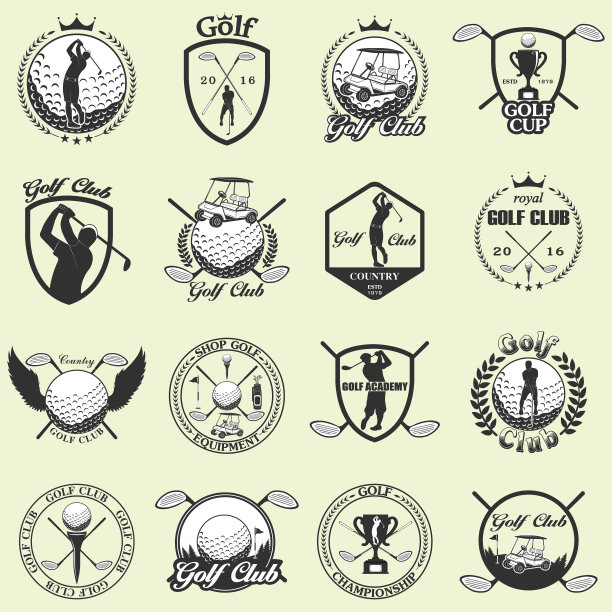 高尔夫标志、徽章和标志图片下载