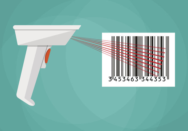 条码扫描仪平面设计素材图片