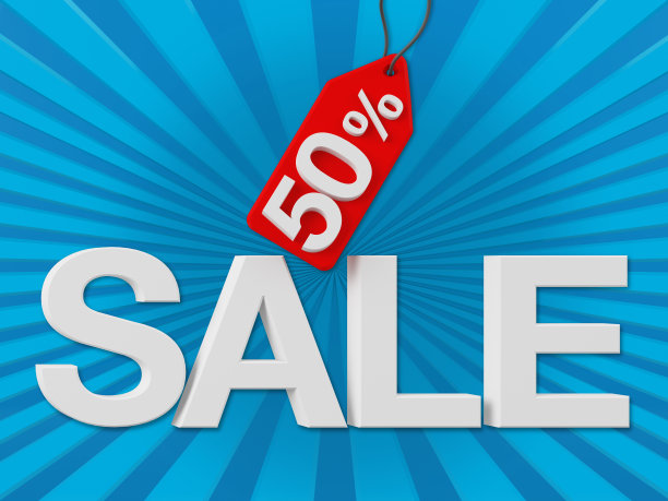 3d销售文本与百分之折扣图片下载