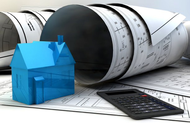 蓝图的3d插图图片下载