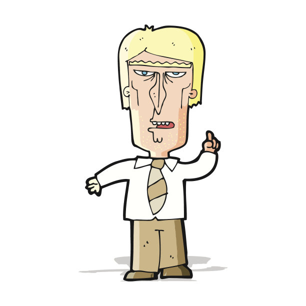 卡通脾气暴躁的老板图片下载