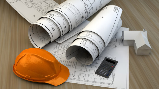 蓝图的3d插图图片下载