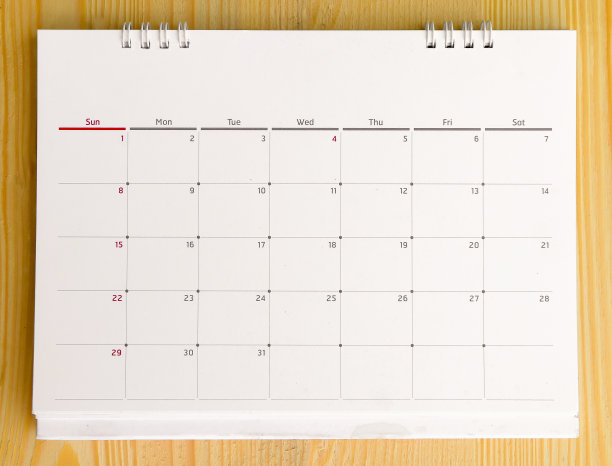 2015年日历的特写图片下载