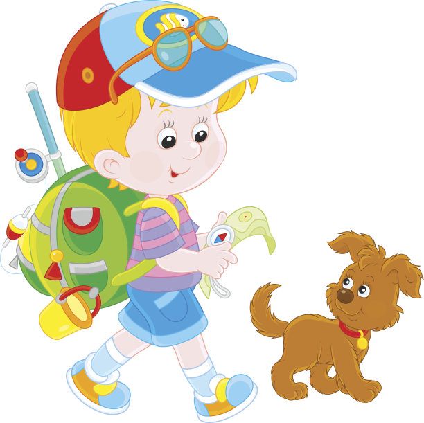 男孩背包客走图片下载