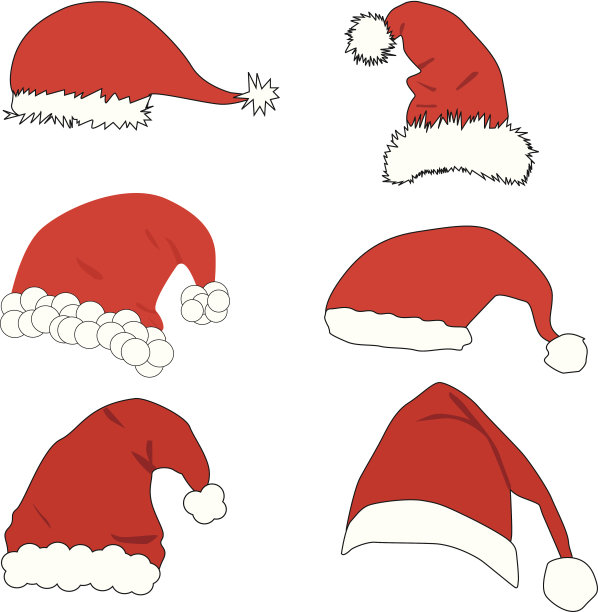 红色圣诞老人帽图片下载