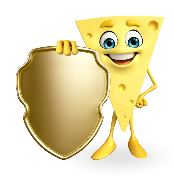 带盾牌的奶酪角色图片下载