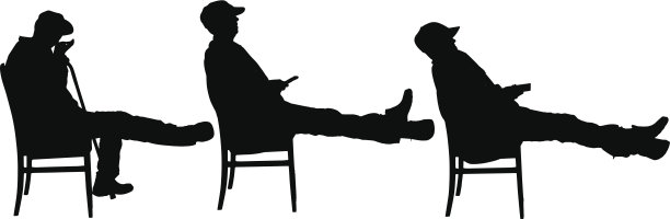 一个人的矢量剪影。图片下载