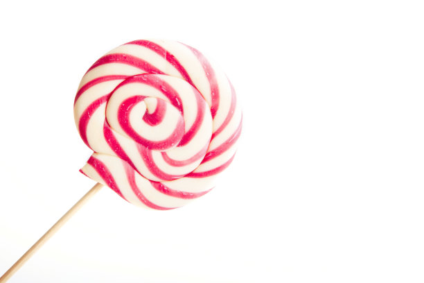 旋涡棒棒糖孤立于白色素材图片