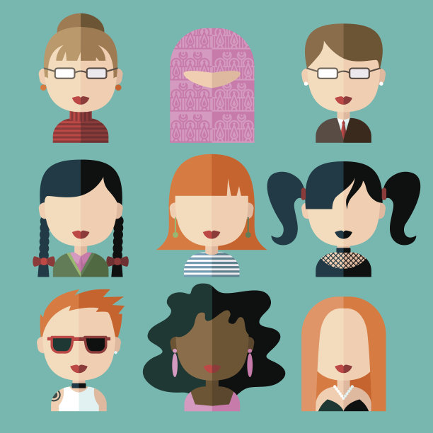 女头像素材图片