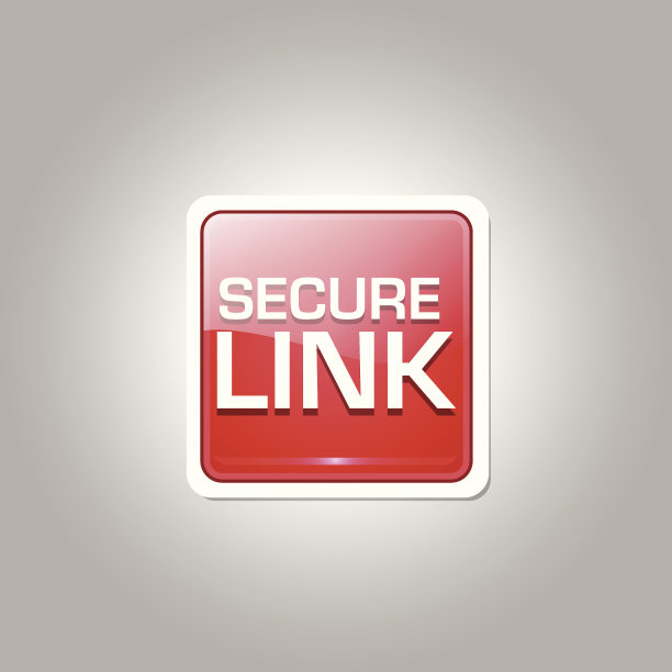 安全链接光滑闪亮的方形矢量按钮图片下载