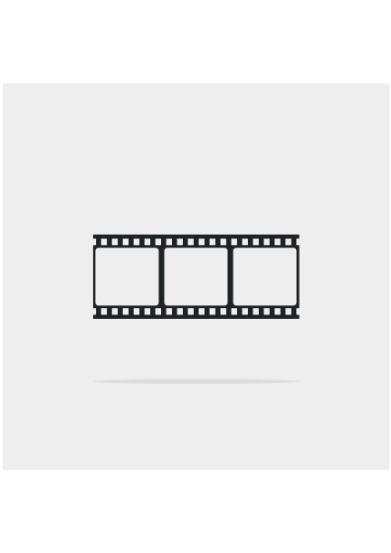 薄膜带框图标平坦，孤立在灰色。设计元素图片下载