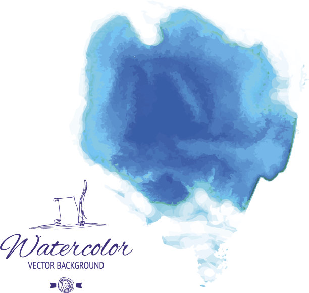 蓝色水彩spalsh背景图片下载