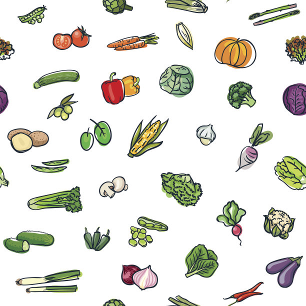无缝蔬菜模式图片下载