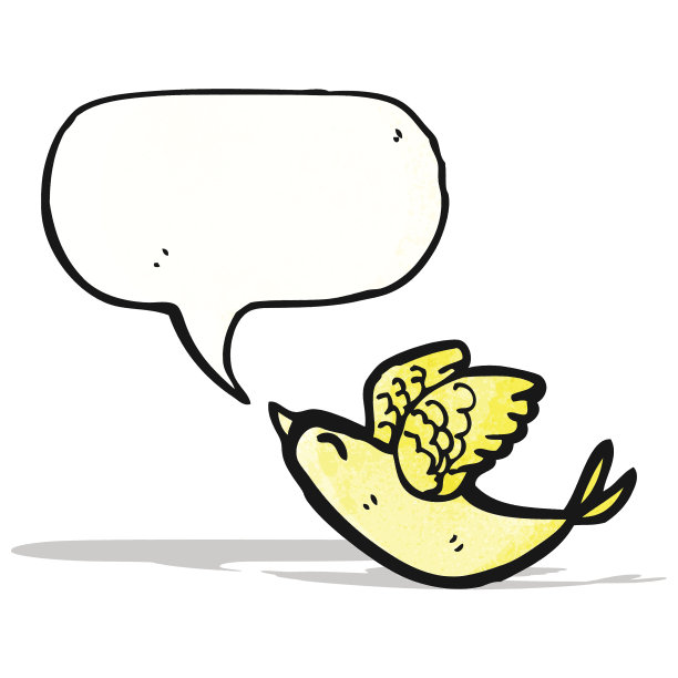 带有语音泡泡的卡通小鸟图片下载
