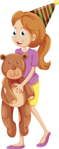 抱着熊的女士图片下载