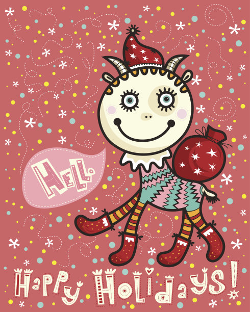 山羊圣诞老人图片下载