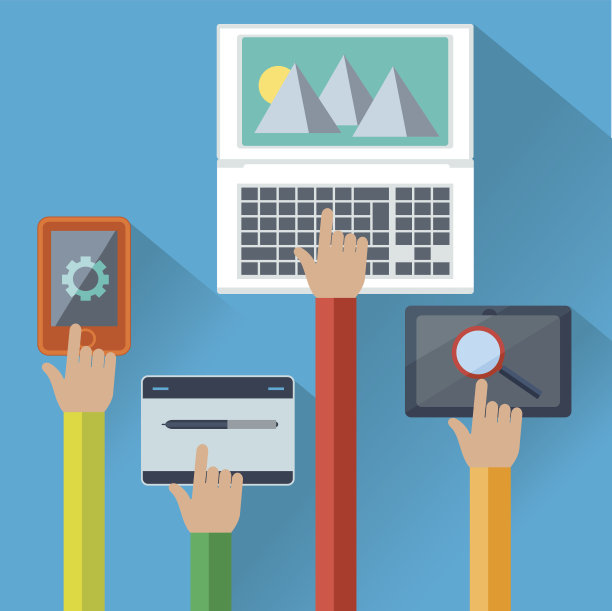 数字设备的移动和web应用概念图片下载