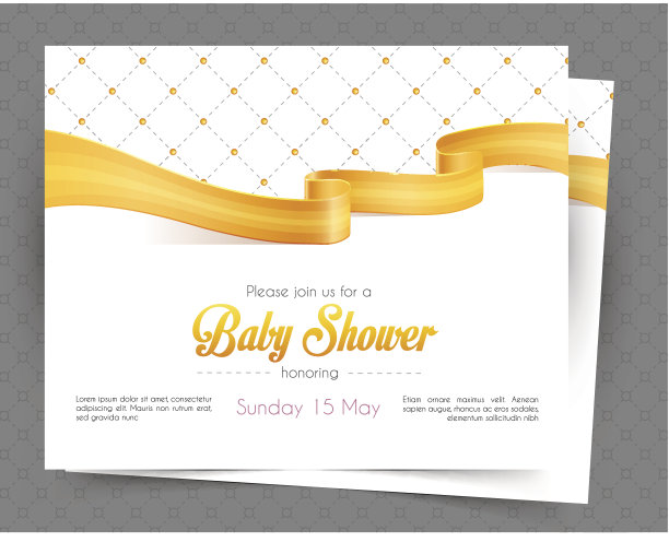 婴儿沐浴卡模板图片下载