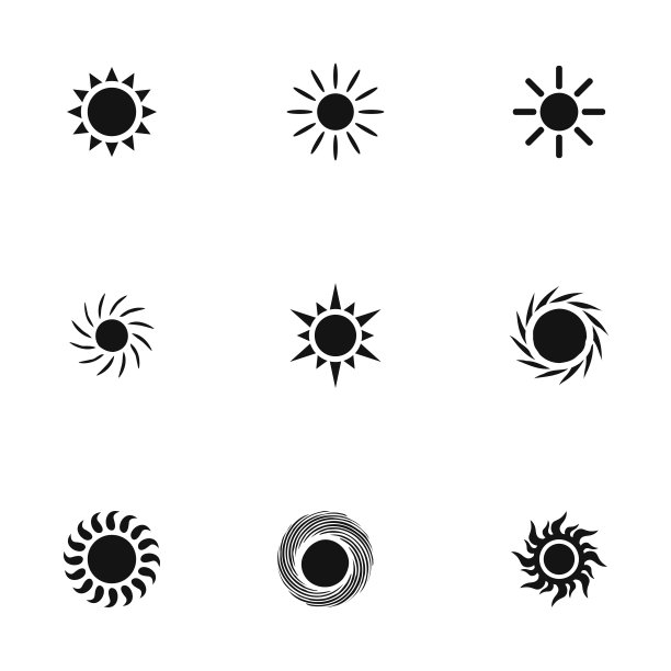 太阳图标集图片下载