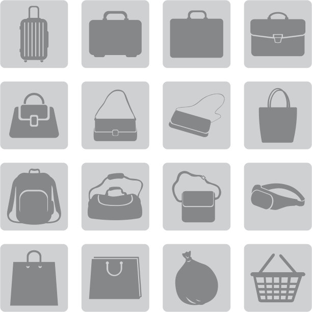 矢量袋图标集图片下载
