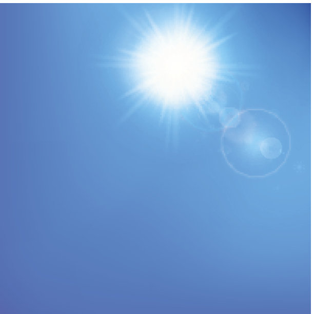 太阳与镜头光晕模板图片下载