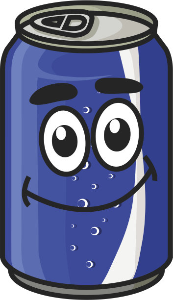 蓝色卡通汽水或软饮可以图片下载