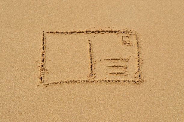 沙滩上的明信片图片下载