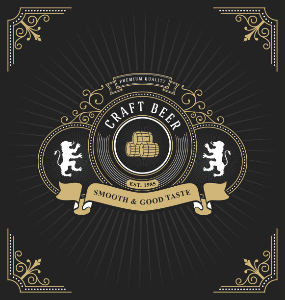 复古的标签框架设计图片下载