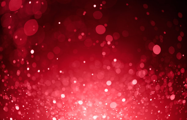 红色散景灯背景素材图片