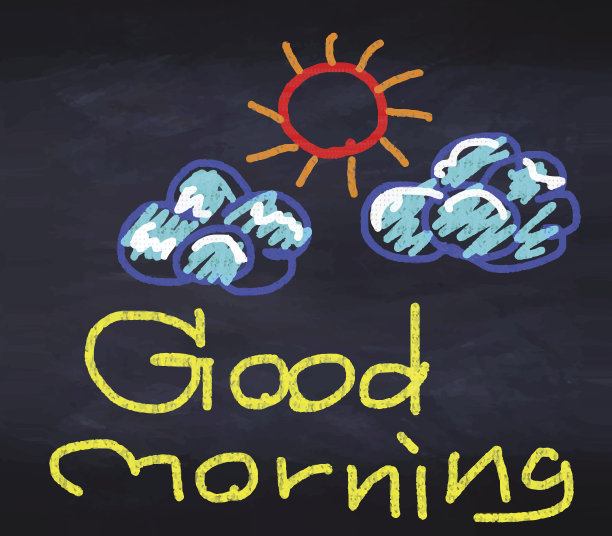 早上好，阳光明媚，乌云密布图片下载