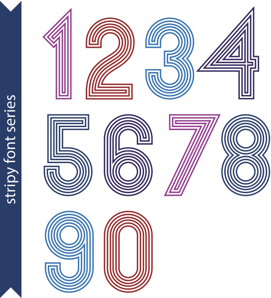 由平行线构成的普通几何数字。图片下载