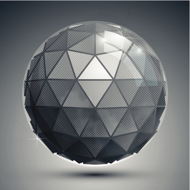 塑料像素维度球体，合成几何对象图片下载