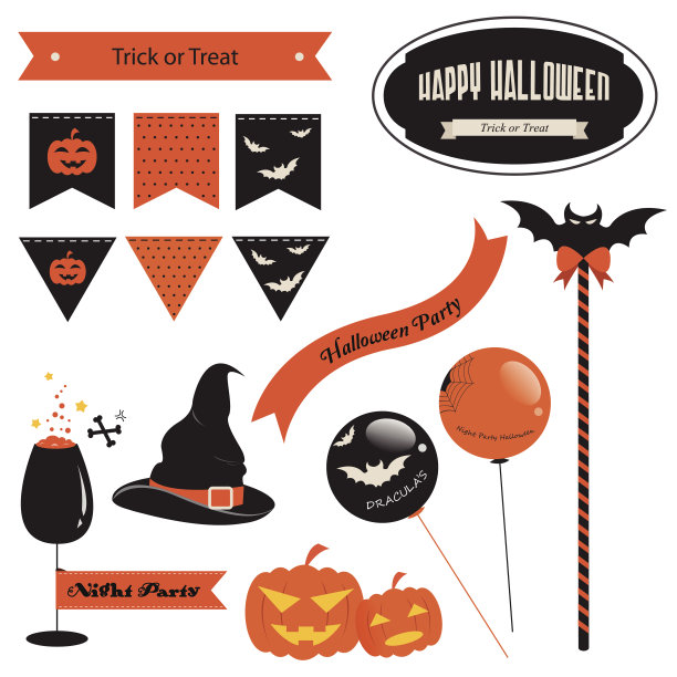 万圣节标签和图标图片下载
